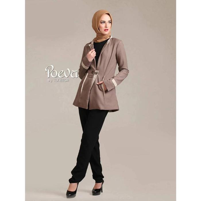 POEVA BY TUNEECA Blazer Coklat PV 0116001 Model Blazer Wanita