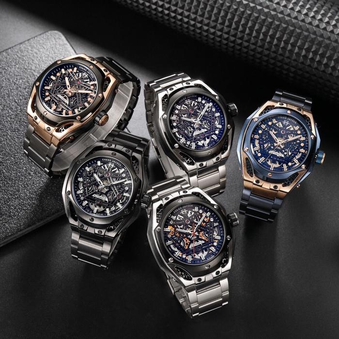 Jam Tangan Pria Evans Jayden Automatic 9622 Stainless Steel Strap