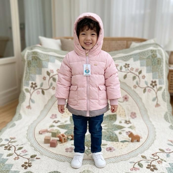 Winter jacket puffer anak goose down pink baby agabang