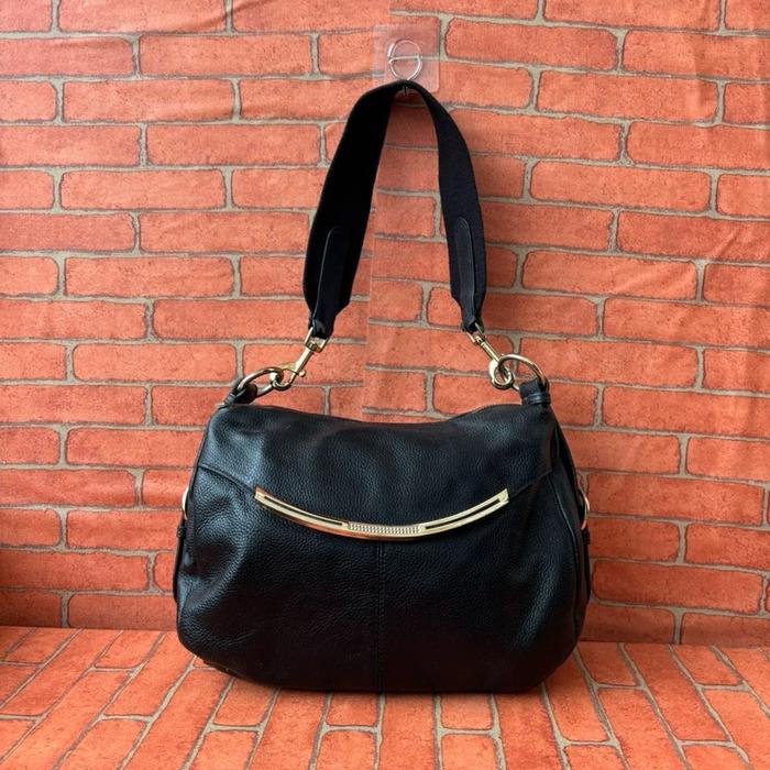 TAS SHOULDER KULIT ASLI WANITA SECOND BRANDED HITAM / TAS TOTE HITAM WANITA KULIT ASLI SECOND