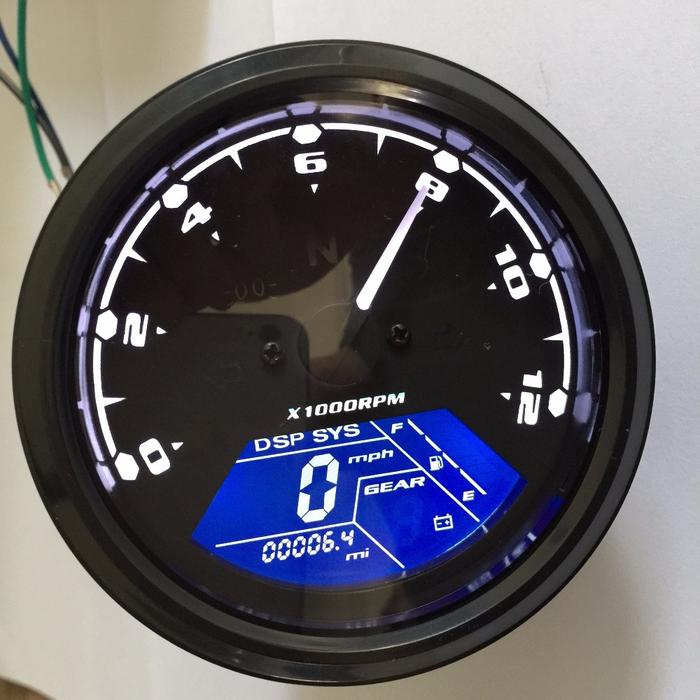 Motorcycle Digital Speedometer Odometer vintage Dashboard speedo