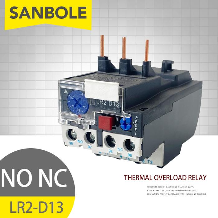 Thermal Overload Relay 1NO 1NC 10A Electric Motor Protection LR2-D13
