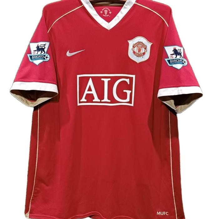 Manchester United Jersey 2006-07 Uk XL Edisi Terbatas AIG Sponsor