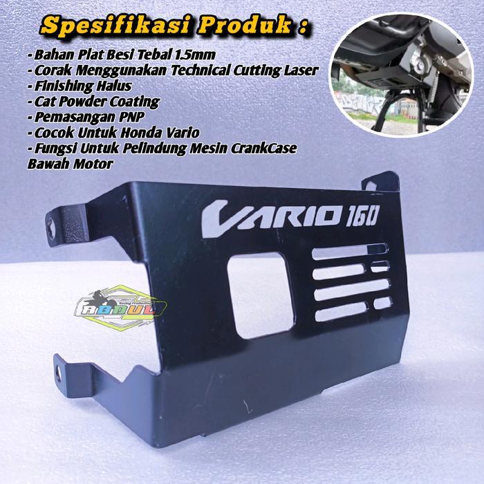 Cover Engine Motor Honda Vario 160/ Engine guard motor Honda Vario 160/ Pelindung Mesin motor honda