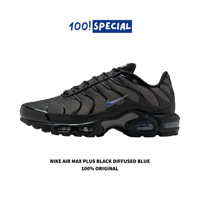 Sepatu Nike Air Max Plus TN Black Diffused Blue BNIB