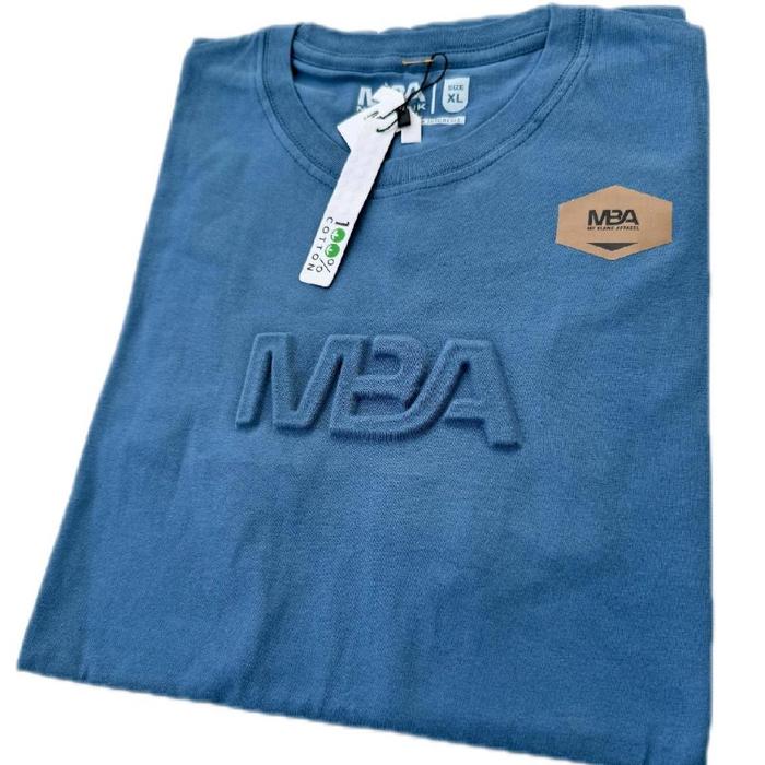 Kaos Polos Lengan Pendek 100% Cotton 24s Kaos Polos LOGO EMBOS Kaos Pria Wanita MBA MyBlankApparel