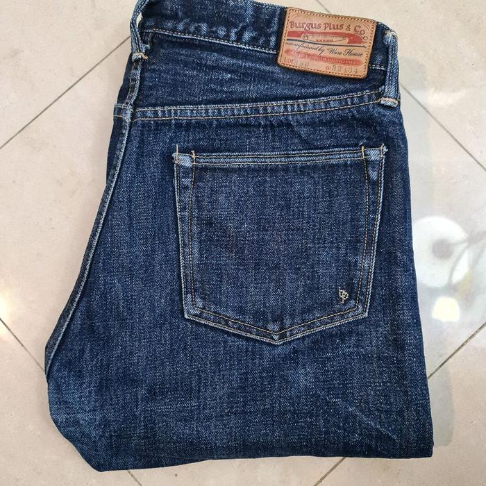 Burgus Plus & Co Lot 880 Celana Jeans Pria  Dewasa Distro Selvege Denim Biru Hammed not Momotaro Iro