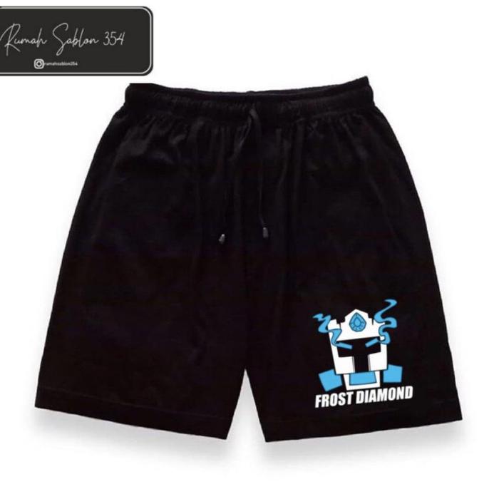 celana FROST DIAMOND boxer pendek pria wanita dewasa anak shortpants katun babyterry dalaman hitam k