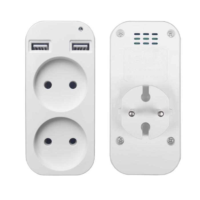 Usb Socket Euro Plug 2 Position Conversion Plug With Adaptor Wall