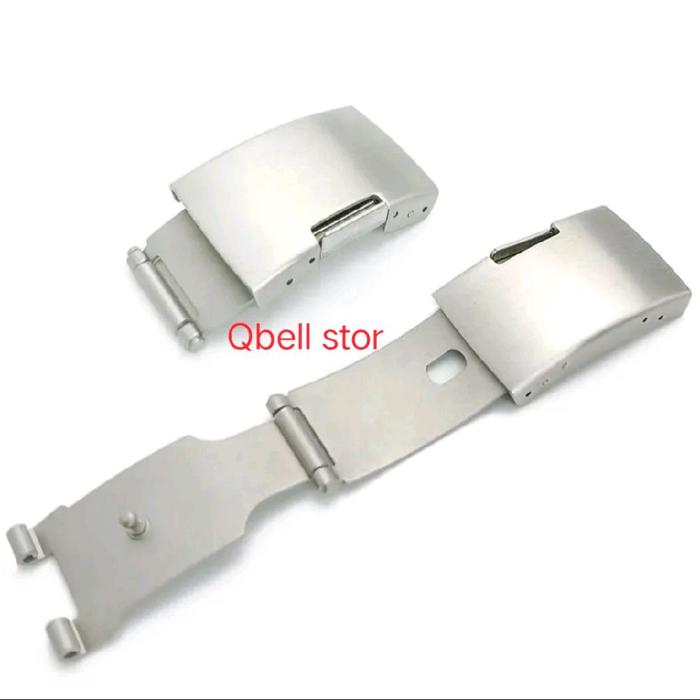 Aksesoris Jam Tangan Engsel Buckle Ac Tali Jam Tangan Rantai Pria Wanita Silver Dan Hitam Gesper Uku