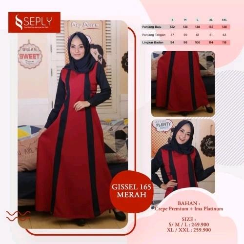 Gamis Dress Seply Gisel 165 Merah