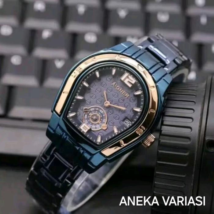 JAM TANGAN WANITA ELEGAN AIGNER PREMIUM WATCH BLUE