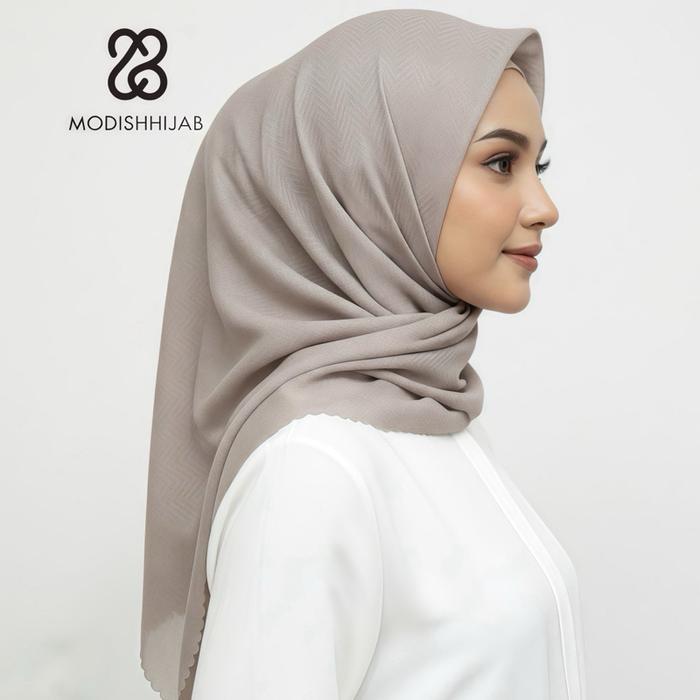 Modish Hijab Segi Empat Voal Chefron Venus Texture zigzag