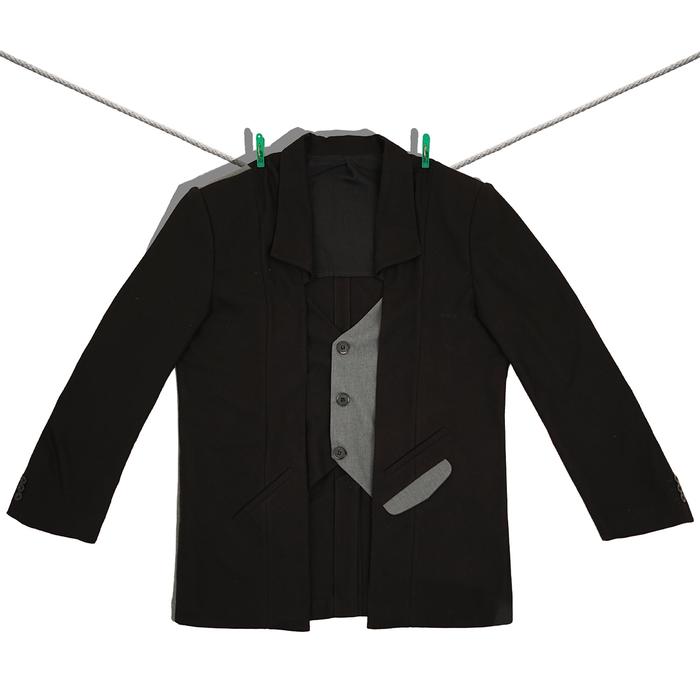 Smith Berlin X AR Two Layer Blazer Black Grey Bahan Semi Wool