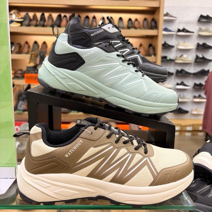 Watchout Sepatu sneakers Pria Watchout Kasual Shoes Bahan Sintetis Sol Thermalplastik Karet Ukuran 3