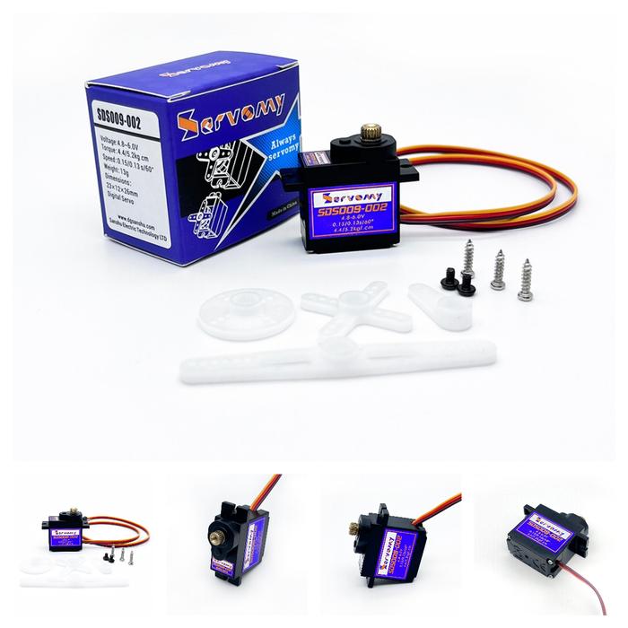 Servomi SDS009-02 9G Servo 4.4Kgf. Cm 0.15 Sec/60 ° Tanpa Beban 4.8V