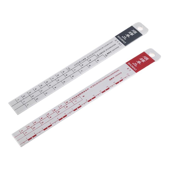 Paint Mixing Ratio Stick / Stick Penggaris Cat dan Pernis / Paint Mixing Ruler / Stick Ukur Alumini