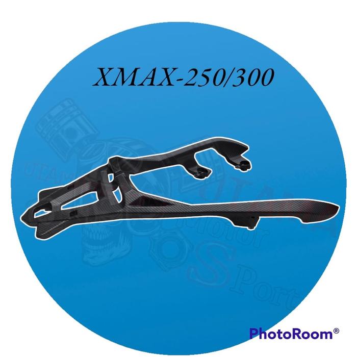 Bracket Box Breket Box Motor Belakang Yamaha XMAX-250 / 300 Type Eropa Full Aluminium Hitam Doff