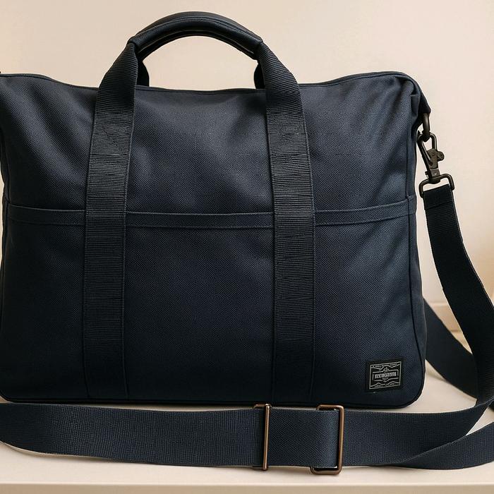 Tas Laptop Porter Yoshida Preloved Model Two-way Ukuran 45x30 cm Warna Biru Dongker - Pria, Canvas