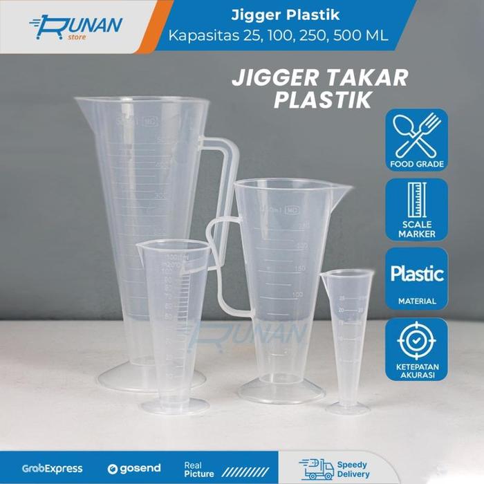 Gelas Ukur 100ml - Gelas Takar Jigger Plastik 100 ml - Measuring Cup Bartender Barista - Kitchen Mea