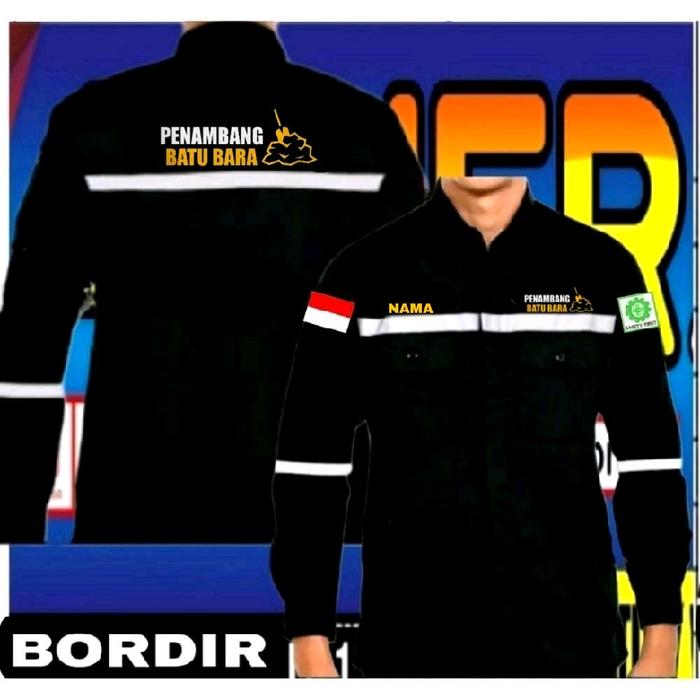 wearpack atasan penambang batu bara kemeja penambang batu bara baju penambang batu bara seragam pena