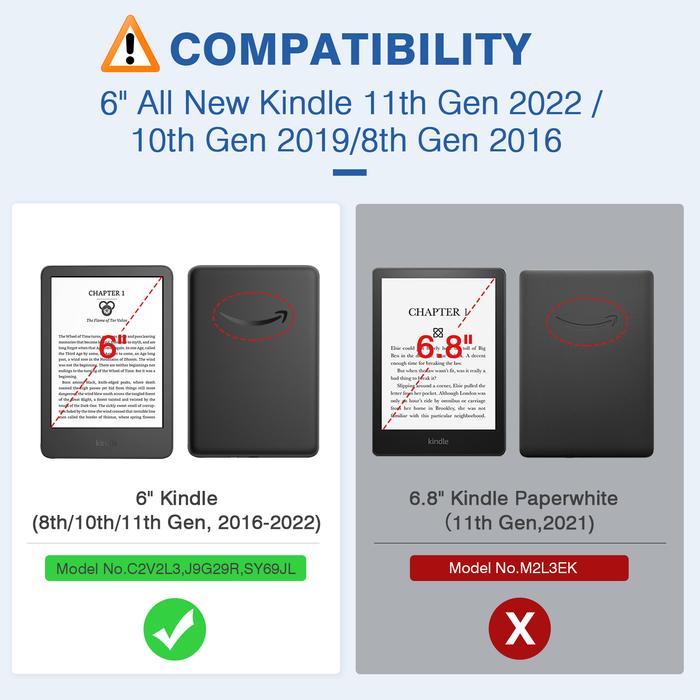 MoKo Case For 6" Kindle (11th Gen,2022 )/Kindle (10th
