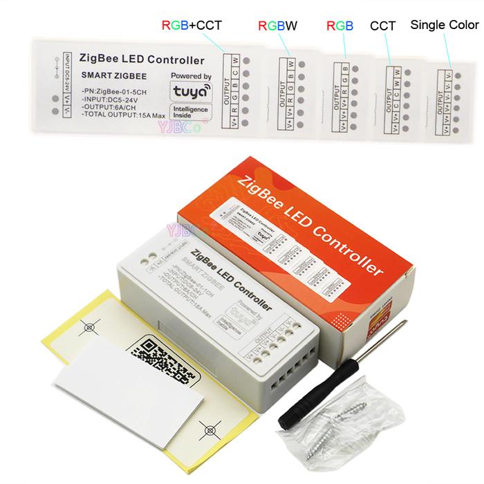 5V~24V Smart Zigbee RGB LED Controller Tuya 1CH 2CH 3CH 4CH 5CH 12V