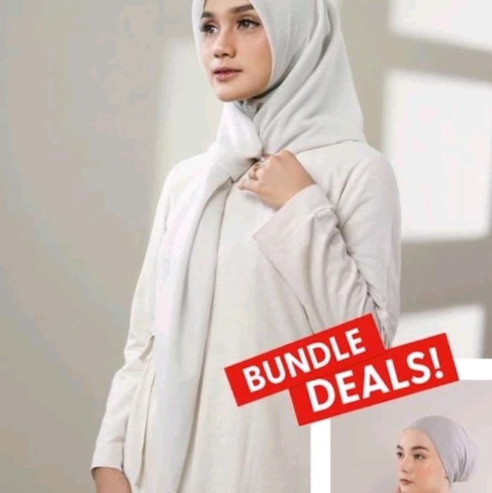 naPocut Plain Paris Bundling With Aliya inner cap Jilbab