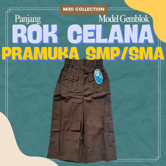 Kulot Rok Celana Pramuka Putri SMP/SMA Panjang Model Gemblok Merek SERAGAM by Setia Kawan