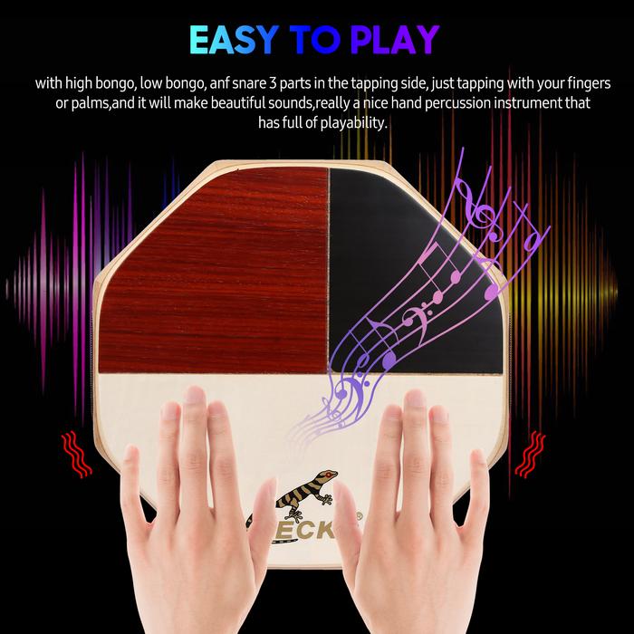 Gecko Cajon Hand Drum 3-color Bongo Snare Double Sound Effect Cajon