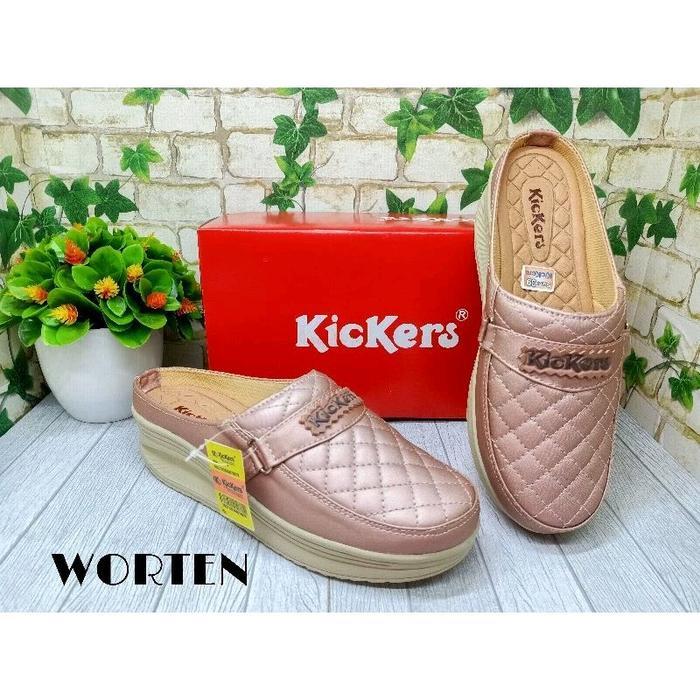 Sepatu Sandal Wedges Kickers Wanita Terbaru Shoes Putih Pasti Promo
