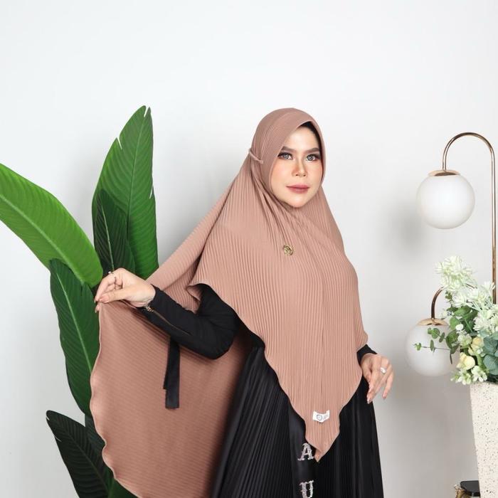 οΏΌ236 JILBAB AL FAEZYA JUMBO XL PED TALI BANDUL PLISKET JERSEY AIRIS / HIJAB INSTAN KHIMAR BERGO ORI