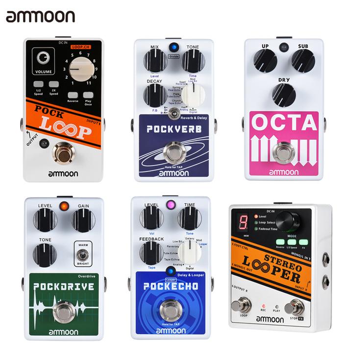 Ammoon POCK LOOP Looper Guitar Effect Pedal Support Playback Reverse