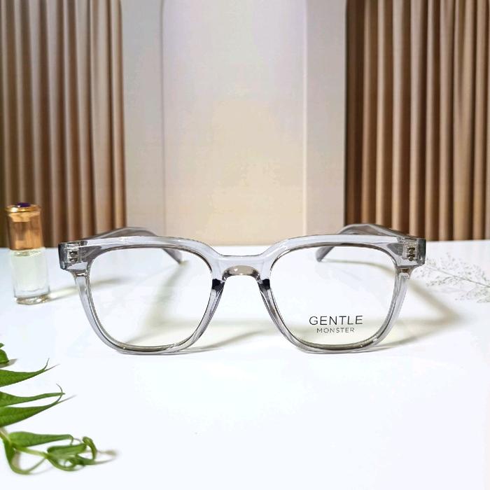 Gentle Monster Kacamata Anti Radiasi Model Square Frame Warna Transparan untuk Pria dan Wanita