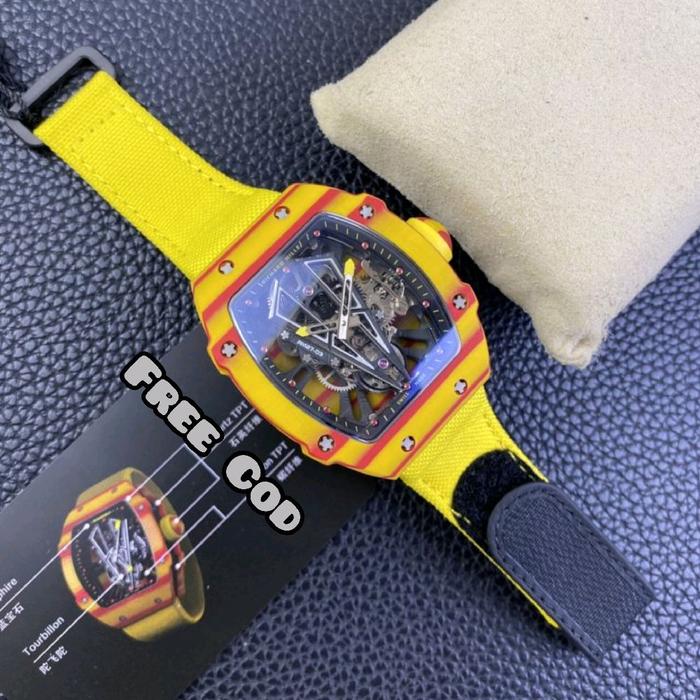 JAM TANGAN RM27-03 FULL CARBON YELLOW DIAL 44MM AUTOMATIC SWISS