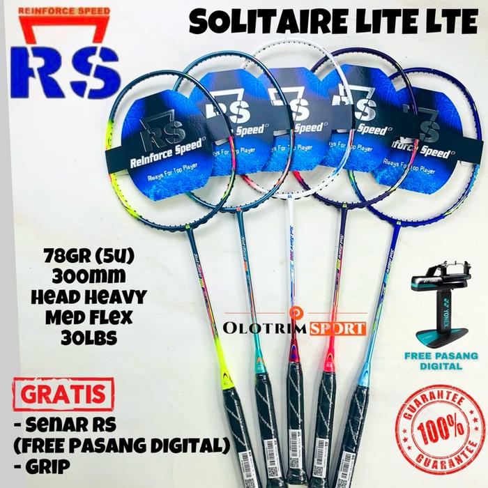Raket Badminton RS Solitaire Lite ii 78gr 5u 30lbs Original