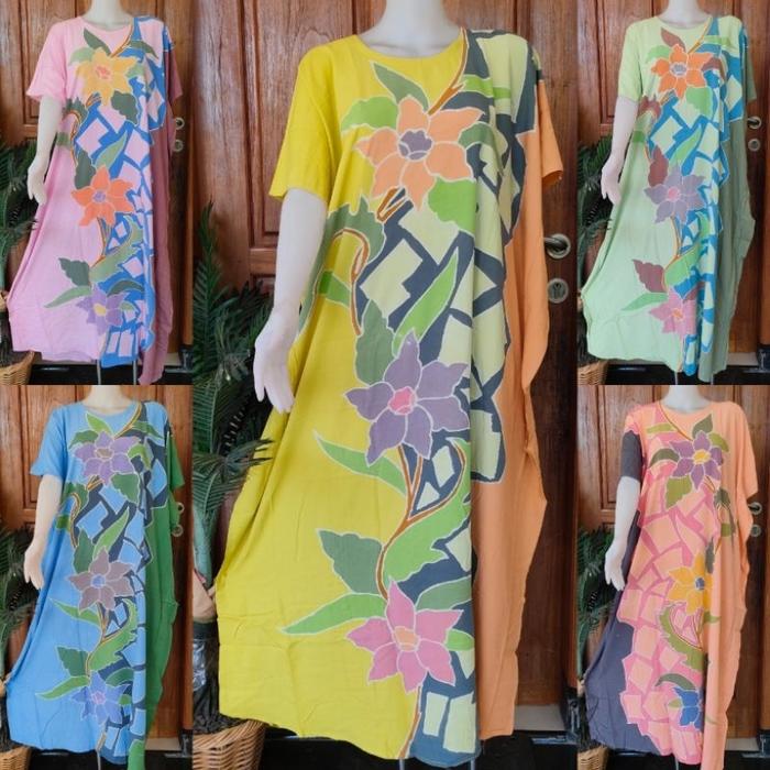 Daster Kekinian Longdres Kalong Model Panjang Motif Batik Tulis Huza