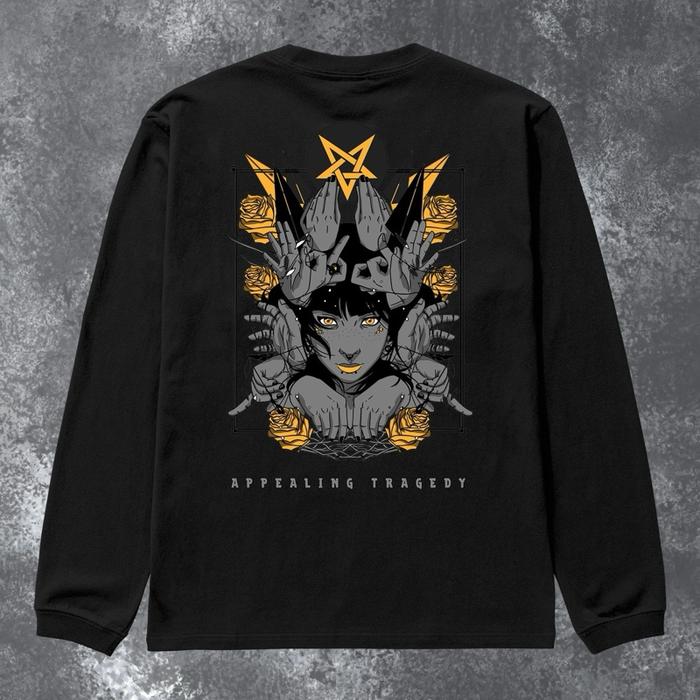 Longsleeve XNOISY Tragedy pria/wanita Baju