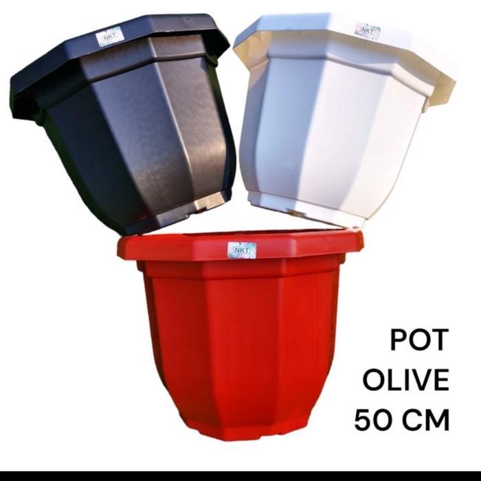 pot besar 50cm hitam NKT pot olive pot jumbo Khusus gojek grab