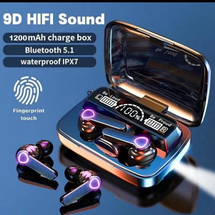 Headset Bluetooth M19 Newest V5.3 true wireless earphone led display
