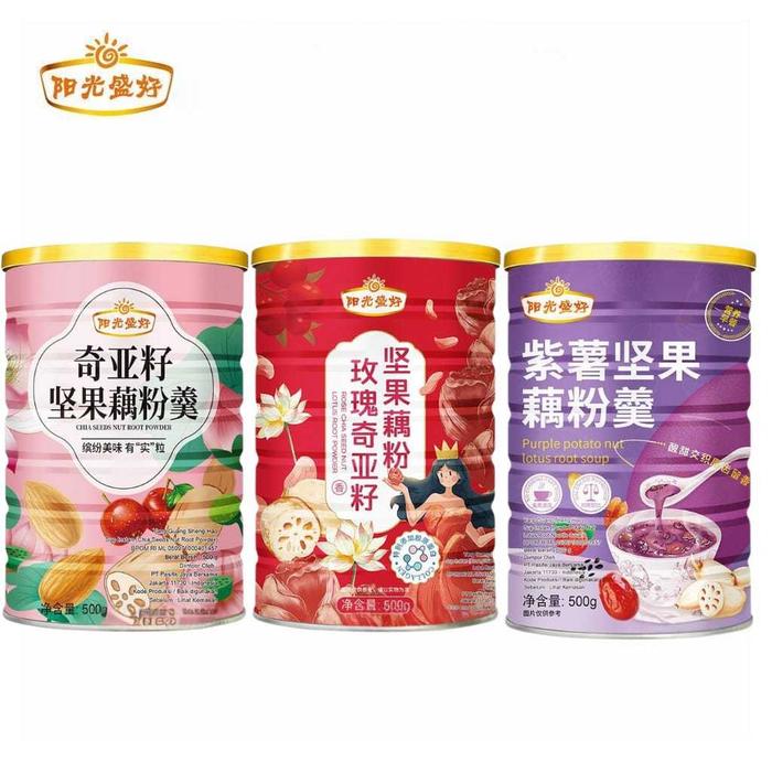 [HEMAT]YANG GUANG SHEN HAO Paket Bundling 3 Rasa Oufen Lotus Powder Bubuk Akar Teratai Original BPOM