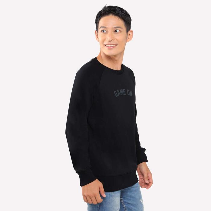 Juaraga Sweater Crewneck Pria - JR Game On - Black Beauty