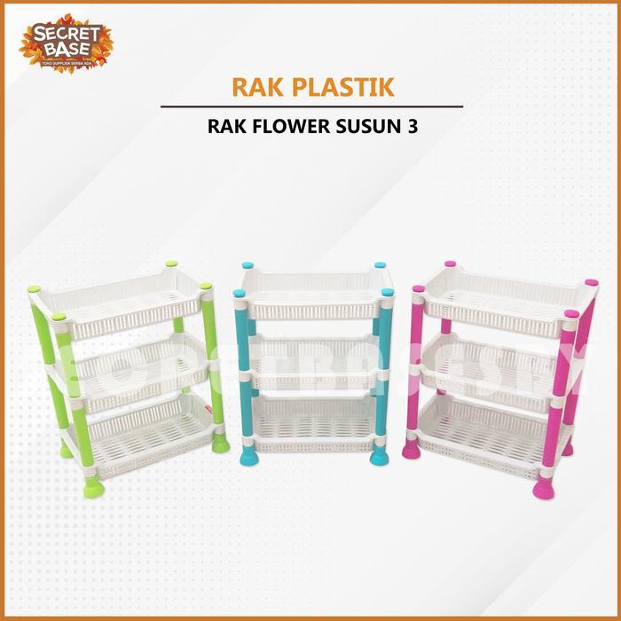 RAK TINGKAT 3 SUSUN - Rak Mini / Rak Bumbu / Rak Kosmetik /Rak Plastik