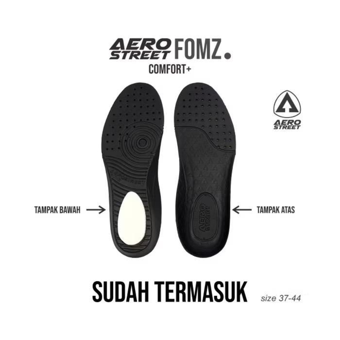 NEW [TERMURAH 100% Original AEROSTREET] Aerostreet 37-44 Massive Basic Hitam Hitam Sepatu Sneakers C