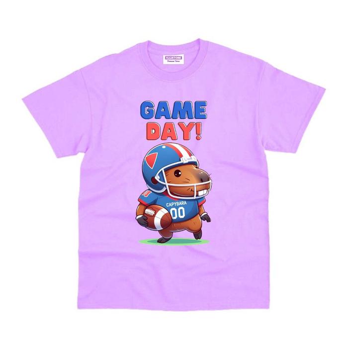 baju kaos atasan anak perempuan capybara game day softball - Tshirt anak lengan pendek motif karakte