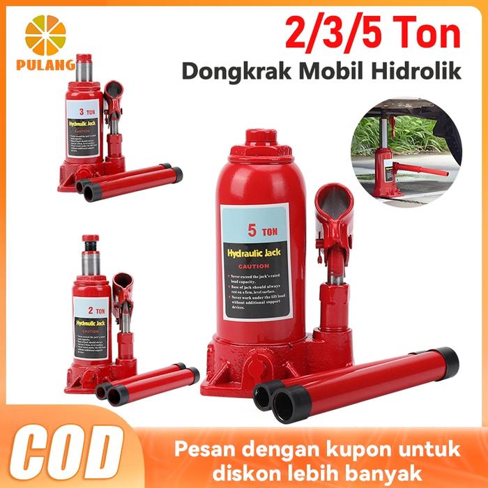 Termurah Pulang Dongkrak Botol 2/3/5 Ton Dongkrak Mobil Hidrolik Hydraulic Jack Dongkrak Botol dongk