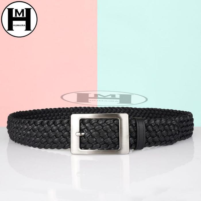 Gesper Rajut Pria Wanita Ikat Pinggang Ayaman Pria Sabuk Tali Pinggang Kepang Pria Belt Men 4Cm