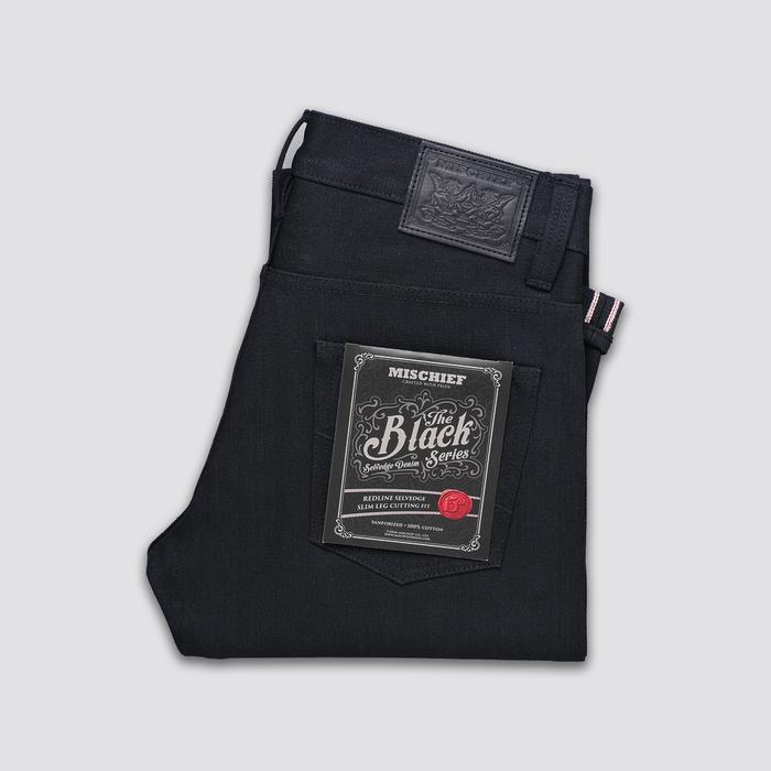 Mischief Denim - SL 002 BK Selvedge 15oz - Black Denim Selvedge
