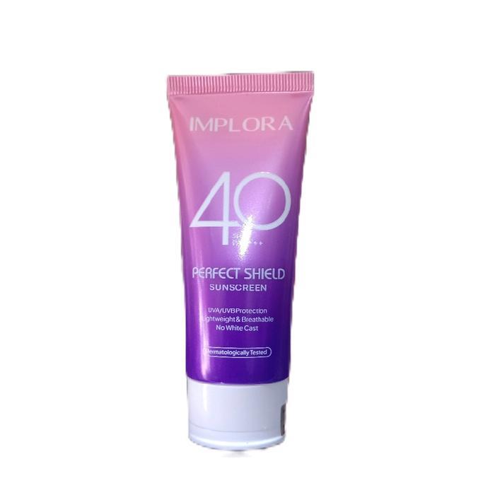 Implora Sun Scr Perfect Shield Sunscreen SPF40 UVA/UVB Protection Lightweight & Breathable Formula -