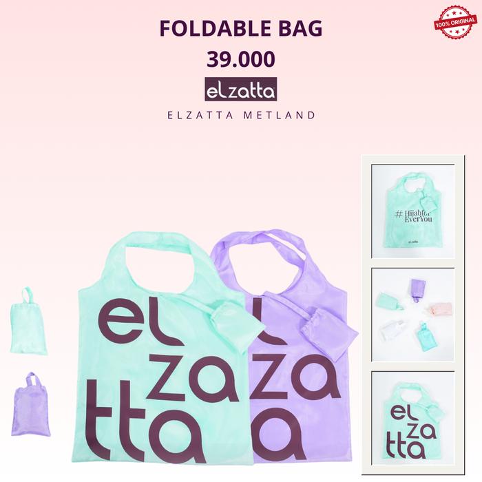 Totebag polos Elzatta Foldable bag tas belanja premium goodie bag